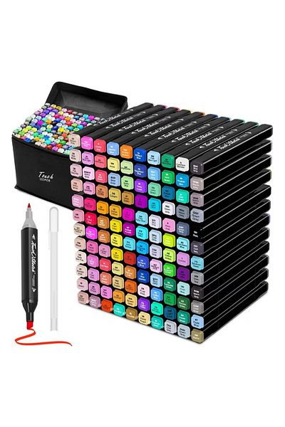 Primo Plus 120-Piece Drawing Twin Marker Painting Pen Set