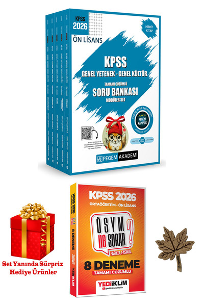 Pegem Akademi Yayıncılık 2026 Kpss Ortaöğretim Önlisans Soru Bankası & Ösym N...