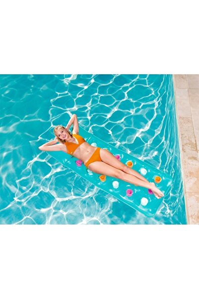 BESTWAY Sea and Pool Mattress - Inflatable Mattress with Cups, 188x71 cm