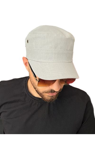 ZERAMİNE Linen Castro Hat