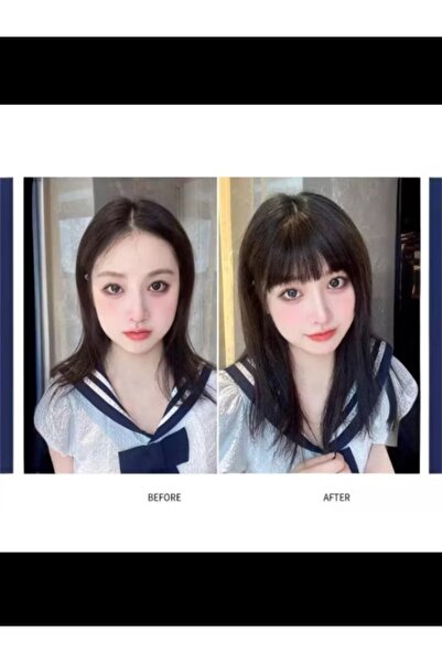 Shisa Siyah Sentetik Saç Kahkül Saç Şekillendirici Saç Klip-Uzatma Kadın Klip (132)