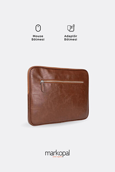 MORCA Сумка за лаптоп, съвместима с MacBook Air Pro 13,3/14 инча – стилна и защитна кожена Taba Nova MRC2070TBNV