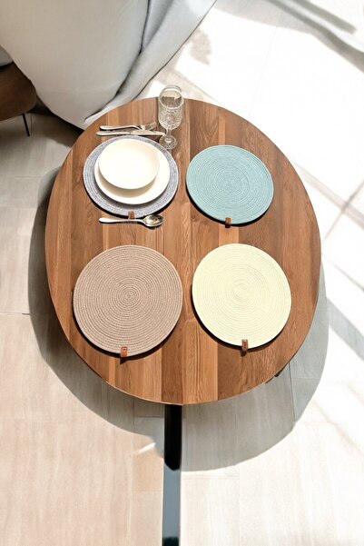 CAPELLA ÖRGÜ ATÖLYESİ طقم سوبلا من الجوت مكون من 4 قطع – طقم تقديم أمريكي بال...