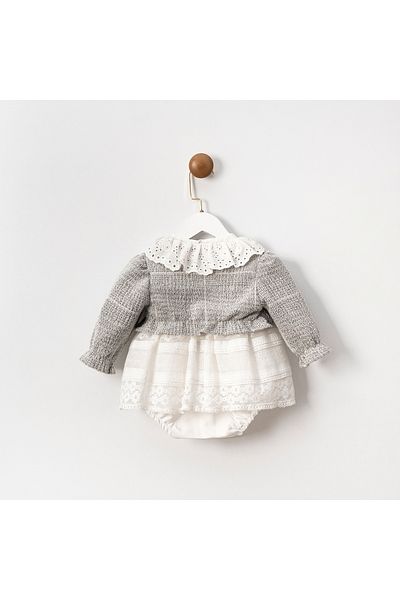 Cumino Shiny Bolero Romper for Baby Girl
