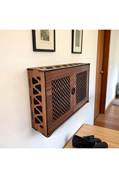 KıyıBucak Ceviz Desenli MDF Duvar Anahtar Askılığı