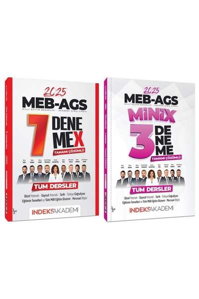 İndeks Akademi İndeks Akademi 2025 MEB-AGS Tüm Dersler 7+3 MiniX DenemeX 2 li...