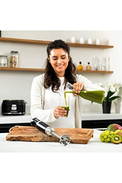 Westinghouse Retro Hand Blender - 600W Handheld Stick Blender for Kitchen - Stainless Steel Electric