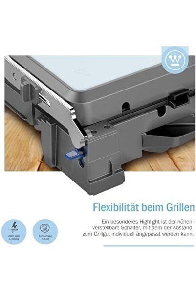 Westinghouse Retro Series Contact Grill – 290 x 240mm – Blue