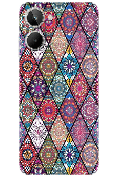 realme 10 4G (RMX3630) Kılıf Desen Baskılı Silikon Kilim Tasarım STK:660 CP-m...