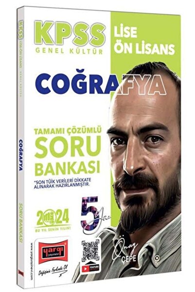 Yargı Yayınları Yargı 2024 KPSS Lise Ön Lisans Coğrafya 5Yüz Soru Bankası Çözümlü - Önay Çepe Yargı Yayınları