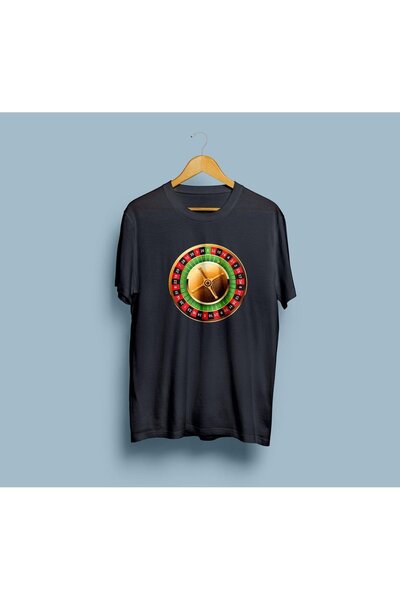 Bahriyeli Collection تي شيرت للجنسين بطاولة الروليت كبيرة الحجم