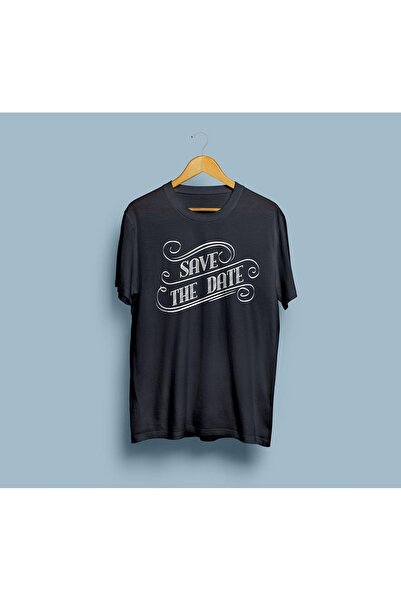 Generic Brand Oversize Save the Date Written Unisex T-Shirt