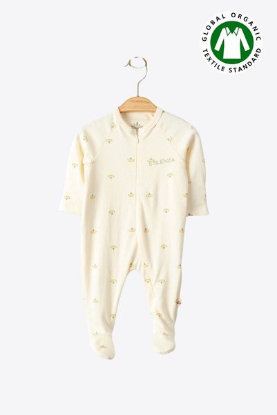 Minytrendy Girl Boy Newborn Baby Organic Zippered Jumpsuit Suit Hospital Release Jumpsuit Gift