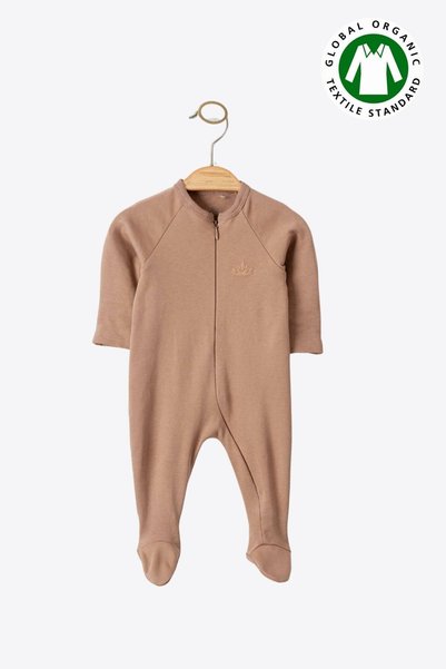Minytrendy Girl Boy Organic Newborn Jumpsuit Baby Zippered Jumpsuit Set Hospital Release Baby Gift