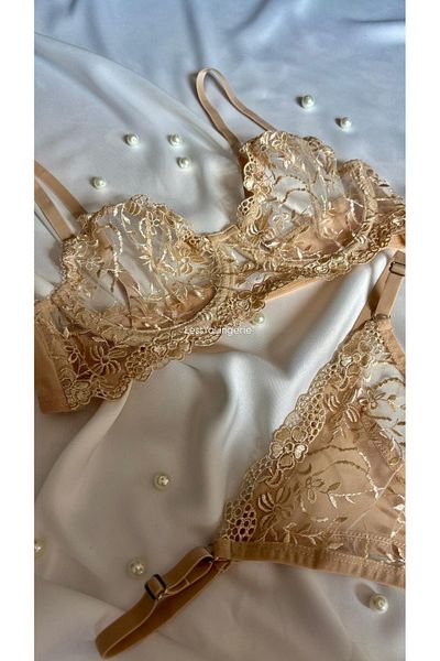 Lessya Σετ δαντελένιο Bralet