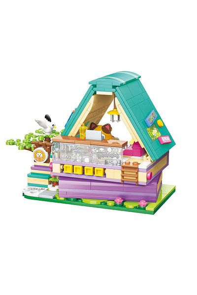 keeppley Kp28018 Lovely Street Calico Cat Comic House Block Set -Vagonlife