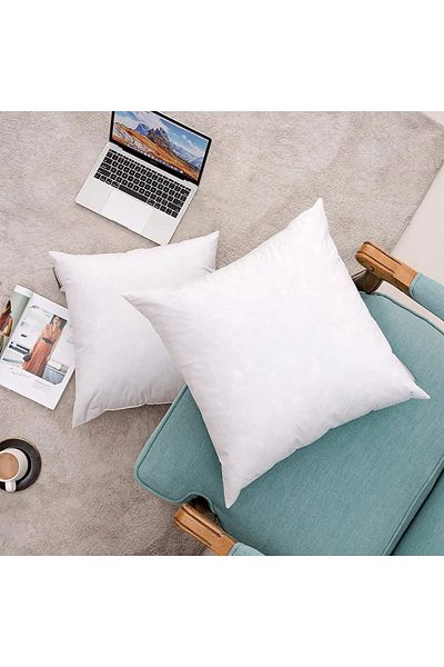 F.A.M.S Sofa Cushion Pillow White - Soft Brushed Microfiber - Pack Of 4 - 45x45 Cm