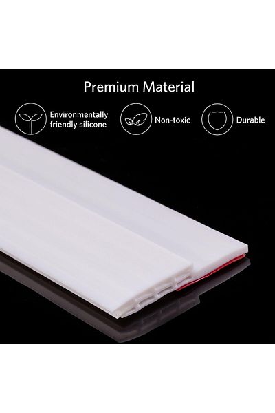 F.A.M.S Door Draft Stopper, White, 120 Cm Length Under Door Seal, For Exterior & Interior Doors, 1 Pc