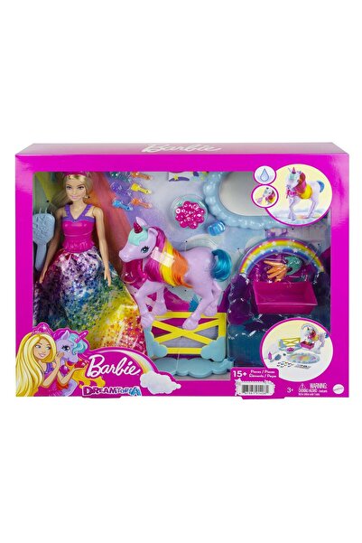 Barbie GTG01 Barbie, Bebek ve Tek Boynuzlu At, Dreamtopia Hayaller Ülkesi FAB...