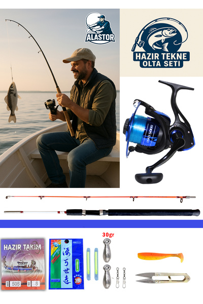 ALASTOR Hazır Tekne Bot Olta Seti Hazır Olta Takımı Hazır Balıkçı Oltası Tekne Kamışı