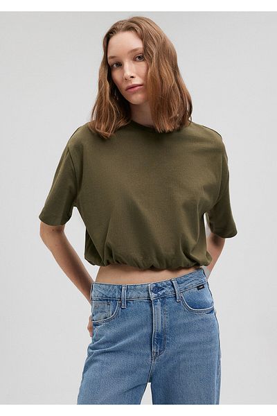 Mavi Khaki Crop T-Shirt - Elastic Waist, Short Cut1612359-71543