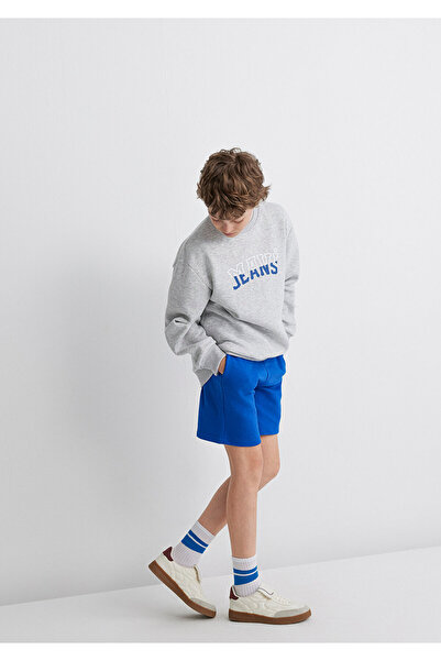 Mavi Сив суичър с отпечатано лого 6s10031-85438