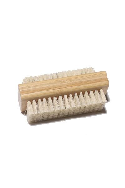 Choice B- J Double-sided Nail Brush Manicure Pedicure Wood Handle Soft Remove Dust Nail Cleaning Brush For