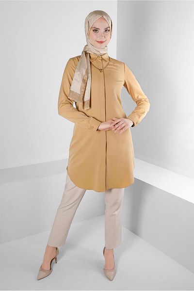 Alvina HIDDEN BUTTONED SIDE SLIT TUNIC 43667