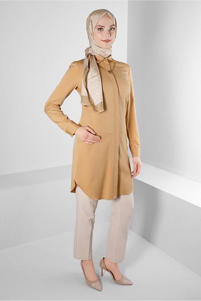Alvina HIDDEN BUTTONED SIDE SLIT TUNIC 43667