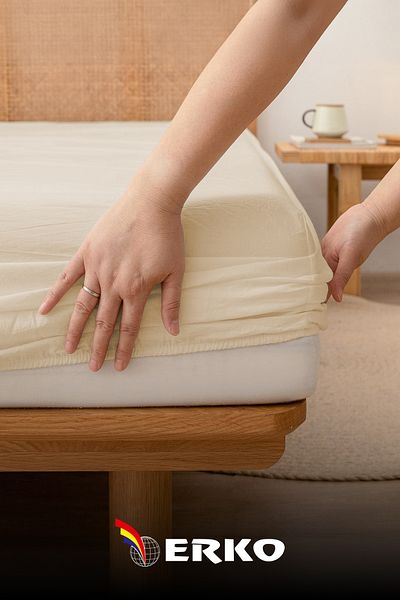 Erko Dört Mevsim 100% Cotton Combed Elastic Sheet Single Double All Sizes