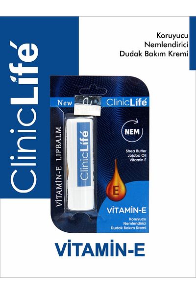 cliniclife Lip Care Cream 4,8 gr, Vitamin E Lip Care Moisture Lip Balm with Natural Oils