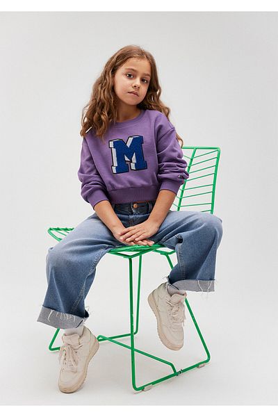 Mavi M Logo Printed Purple Sweatshirt 7S10079-88135