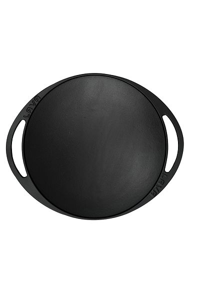 Lava Cast Round Sheet Metal Roasting Pan Cast Iron Solid Double Handled Diameter (Ø)28cm.