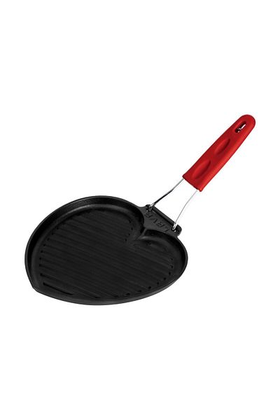 Lava Cast Shallow Grill Pan Love Series Silicone Wire Handle Size 22x23cm
