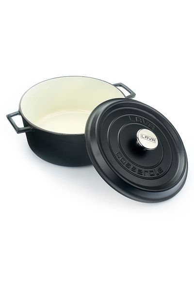 Lava Cast Round Pot Cast Iron Solid Handle Edition Series Diameter(Ø)28cm