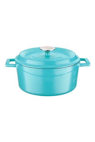 Lava Cast Round Pot Cast Iron Solid Handle Spring Series Diameter(Ø)24cm