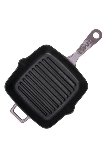 Lava Cast Square Grill Pan Cast Iron Solid Handle Dimension 20x20cm.