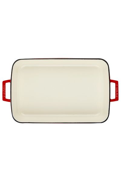 Lava Cast Rectangular Rosto and Oven Tray Cast Iron Monolithic Double Handle Edition Series Size 26x