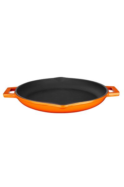 Lava Cast Round Frying Pan Cast Iron Solid Double Handle Diameter(Ø)30cm