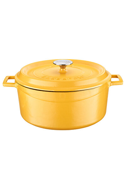 Lava Döküm Yuvarlak Tencere Döküm Demir Yekpare Kulplu Spring Serisi Çap(Ø)28cm.