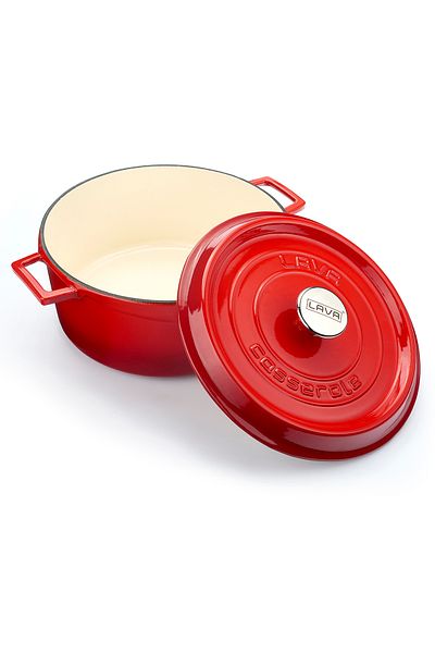 Lava 28cm Capacity Cast Iron Solid Round Pot with Handle - Edition Series