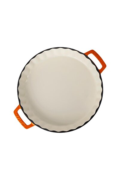 Lava Döküm Yuvarlak Rosto Ve Fırın Tepsisi Edition Serisi Döküm Demir Yekpare Çift Kulplu Çap(Ø)30cm