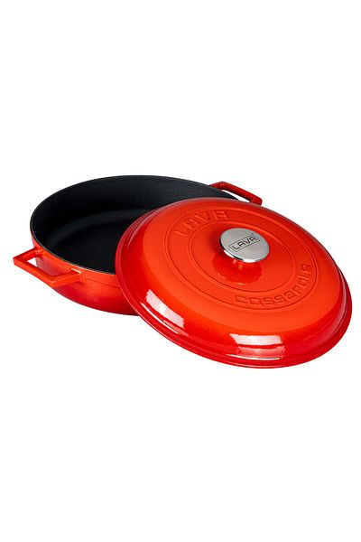 Lava 28cm Dome Jersey - Casting Folk Series Bowknot Cookware with Multi-Purpose Lid