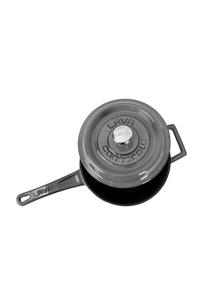 Lava Cast Round Sauce Pot Cast Iron Solid Handle Premium Series Diameter(Ø)18cm