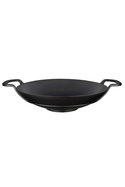 Lava Casting Round Wok Cast Iron Solid Double Handled Diameter (Ø)38cm.