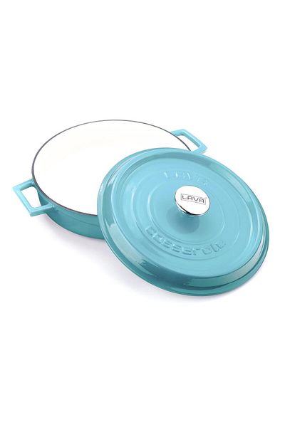 Lava Cast Iron Multi-Purpose Spring Pot Cast Iron Solid Handle Edition Series Diameter(Ø)24cm