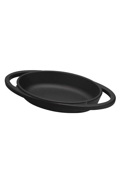 Lava Cast Oval Sahan Cast Iron Solid Double Handle Size 15x10cm