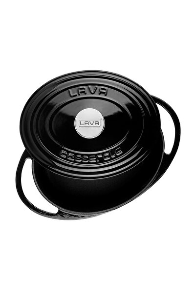 Lava Döküm Oval Tencere Döküm Demir Kapak Heritage Serisi Ölçü 22x28cm.