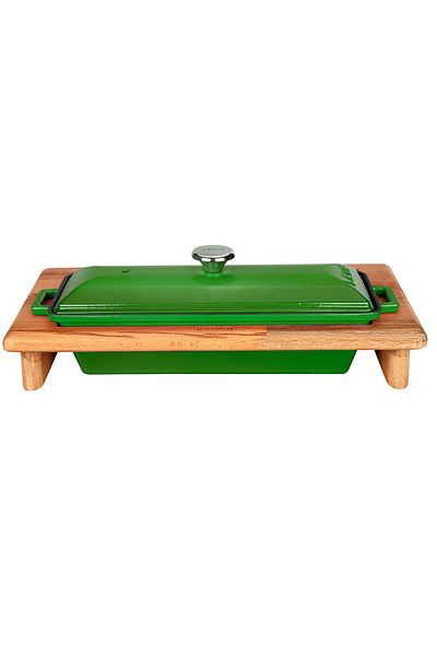 Lava Beech Wood Casting Bread Pot - Serving Stand, Terrine Series, Size 11X29Cm