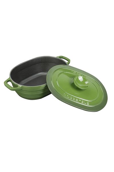 Lava Cast Oval Pot Cast Iron Lid Experience Series Dimensions 24x33cm.